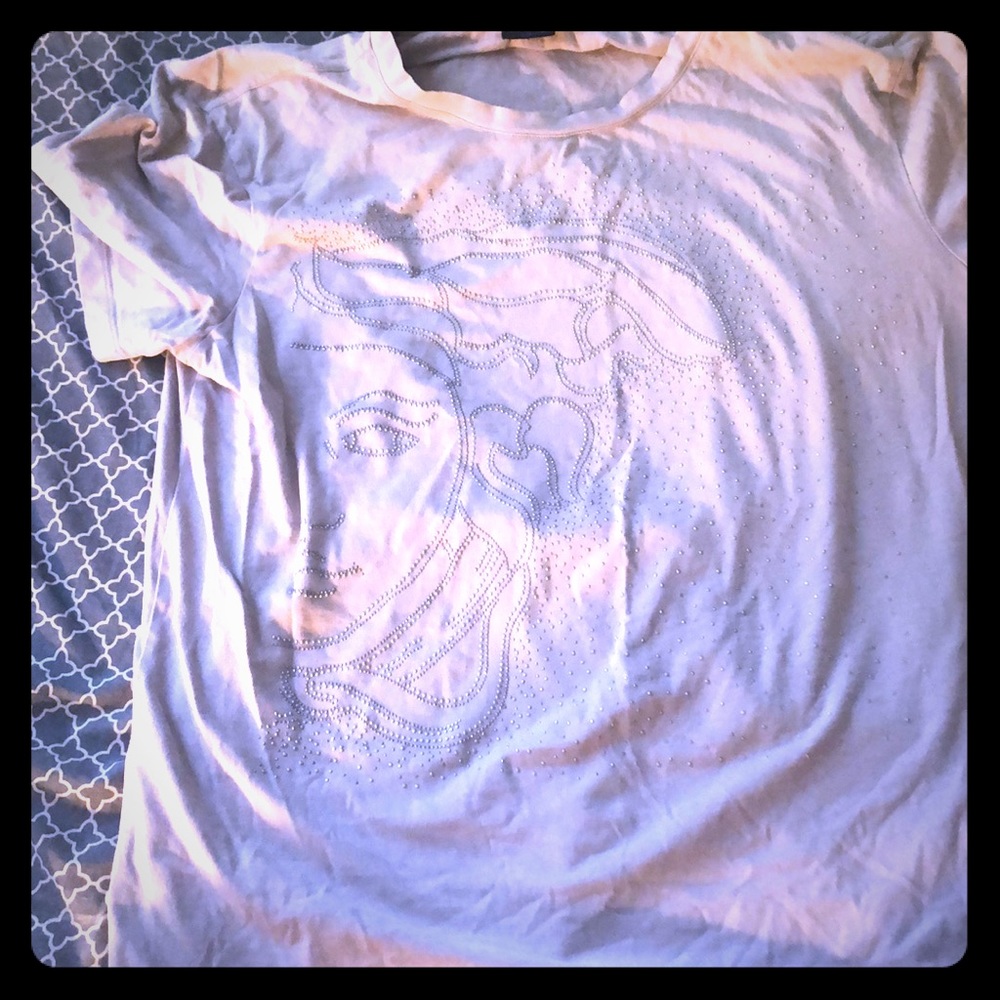 Versace gray t shirt